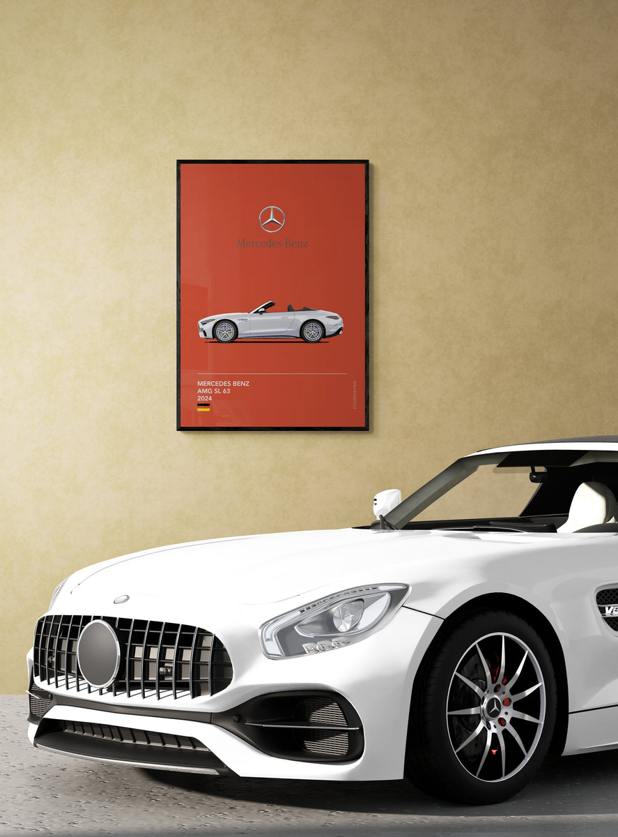 Mercedes Benz AMG SL63 2024 graphic poster. – FOURNSEVEN