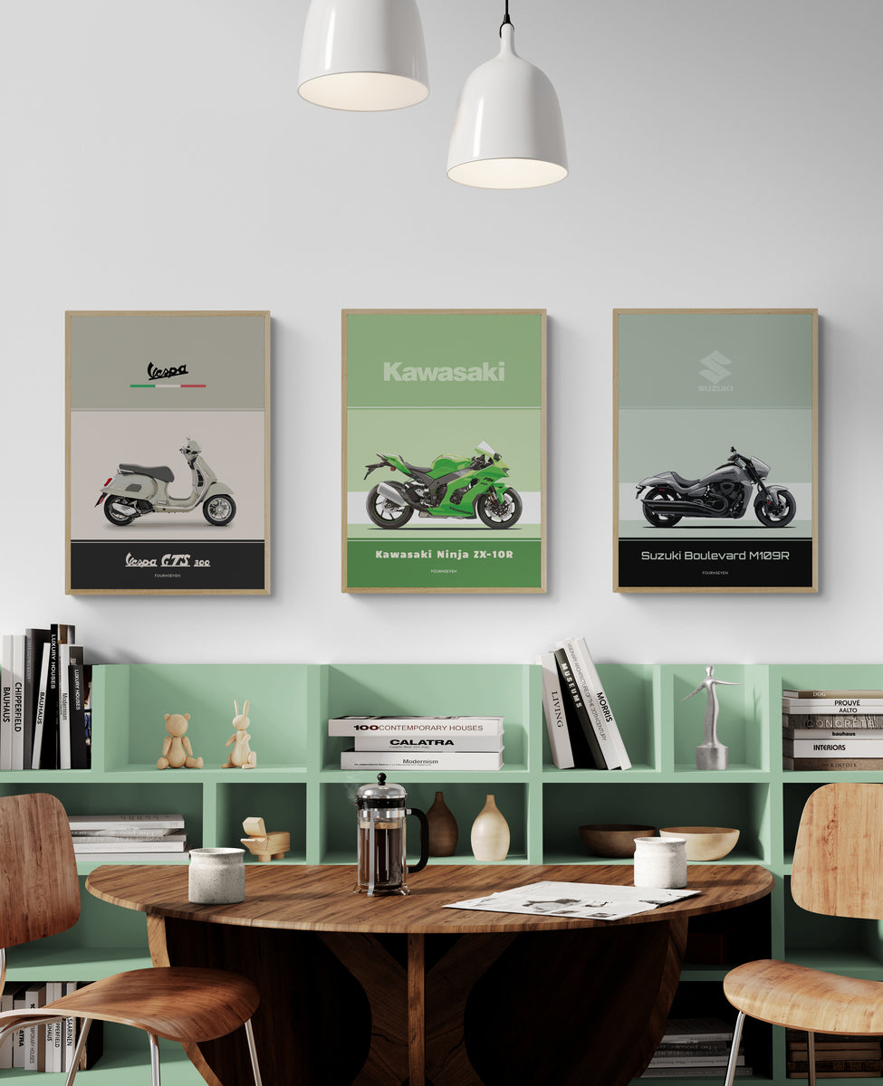 チカーノ ギャング / graphic poster Vespa_Kawasaki_Suzuki_poster_s