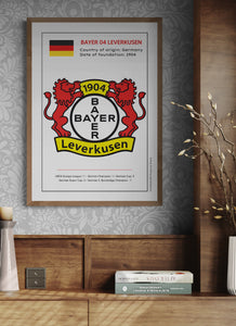 Bayer 04 Leverkusen graphic poster.