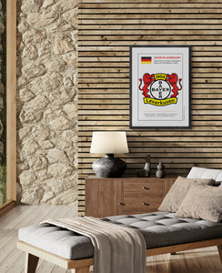 Bayer 04 Leverkusen graphic poster.