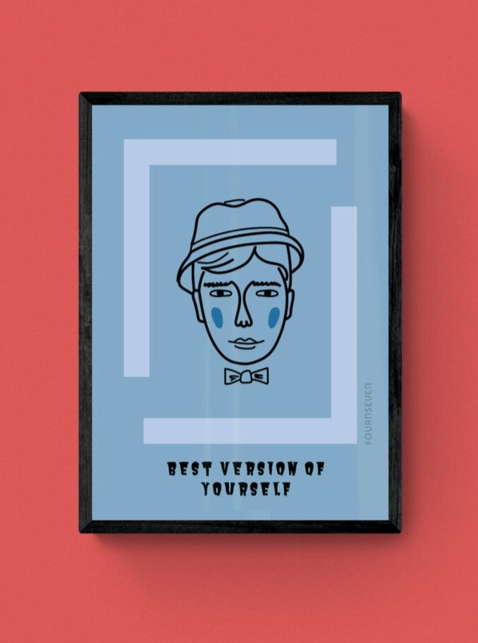 Best version of yourself illustration poster. 