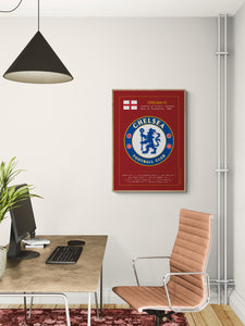 Chelsea FC graphic poster. 