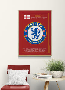 Chelsea FC graphic poster. 
