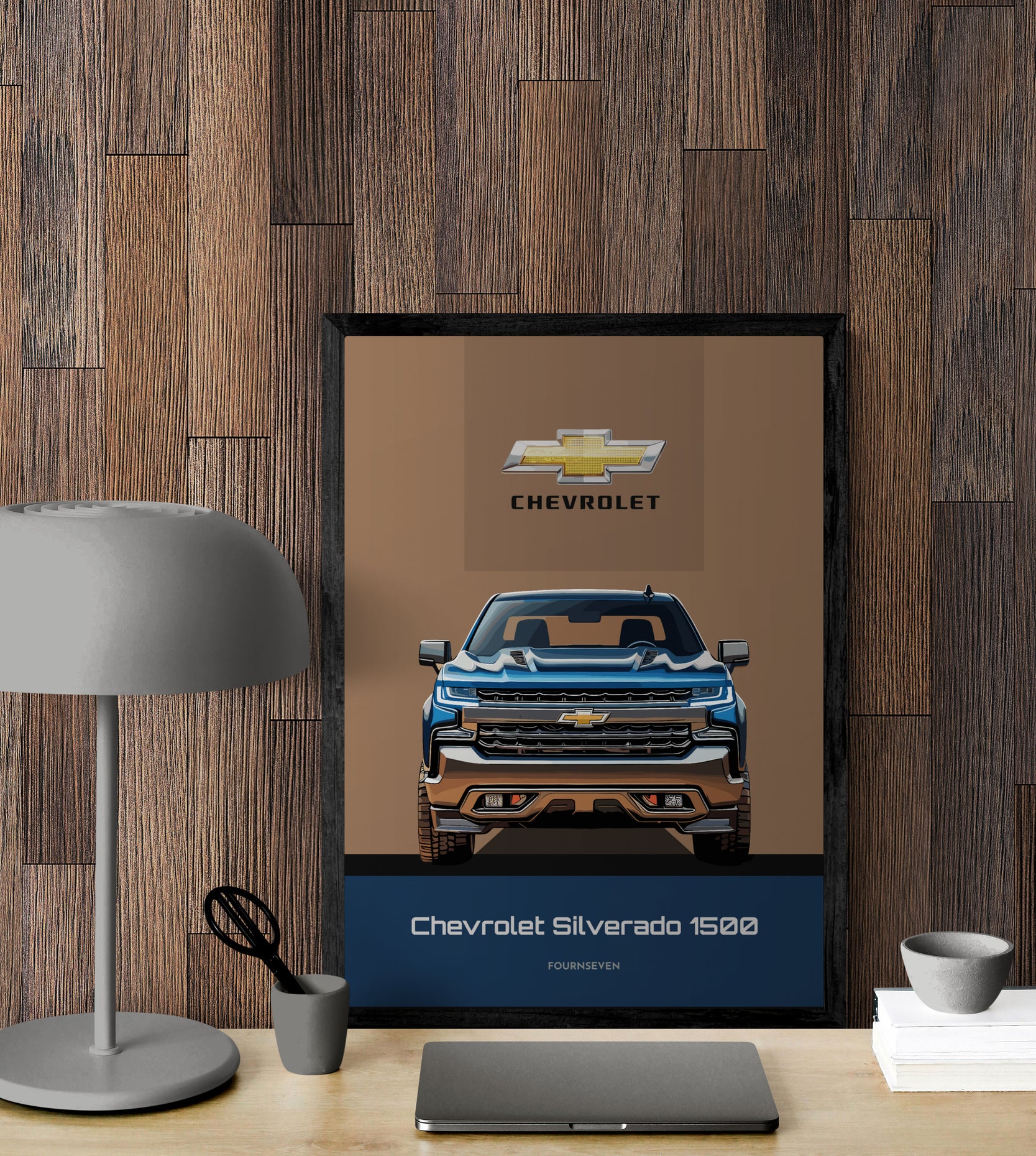 Chevrolet Silverado 1500 graphic poster. 