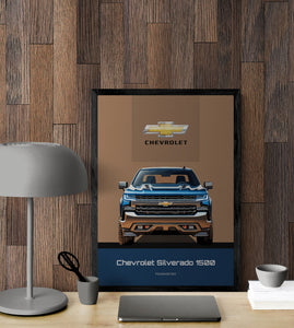 Chevrolet Silverado 1500 graphic poster. 