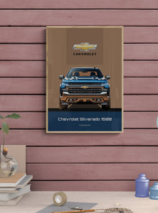 Chevrolet Silverado 1500 graphic poster. 