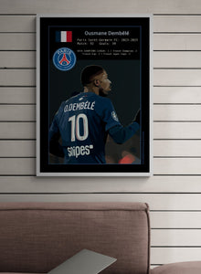 Ousmane Dembele graphic poster. 