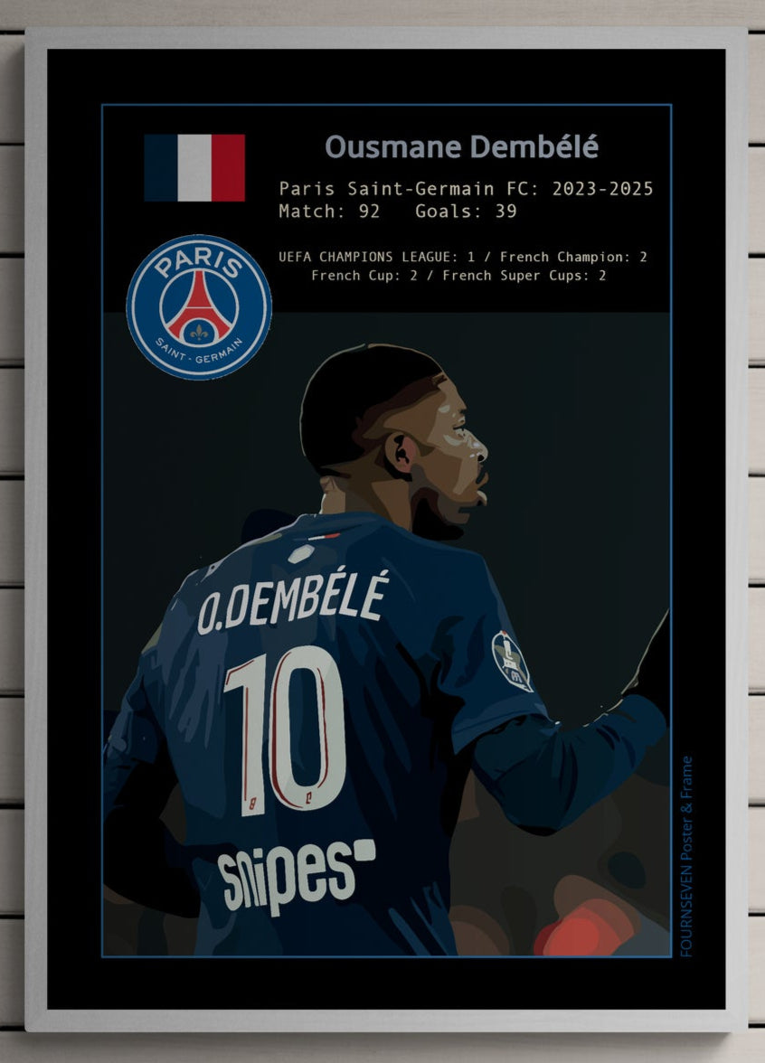 Ousmane Dembele graphic poster. 