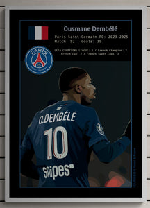 Ousmane Dembele graphic poster. 