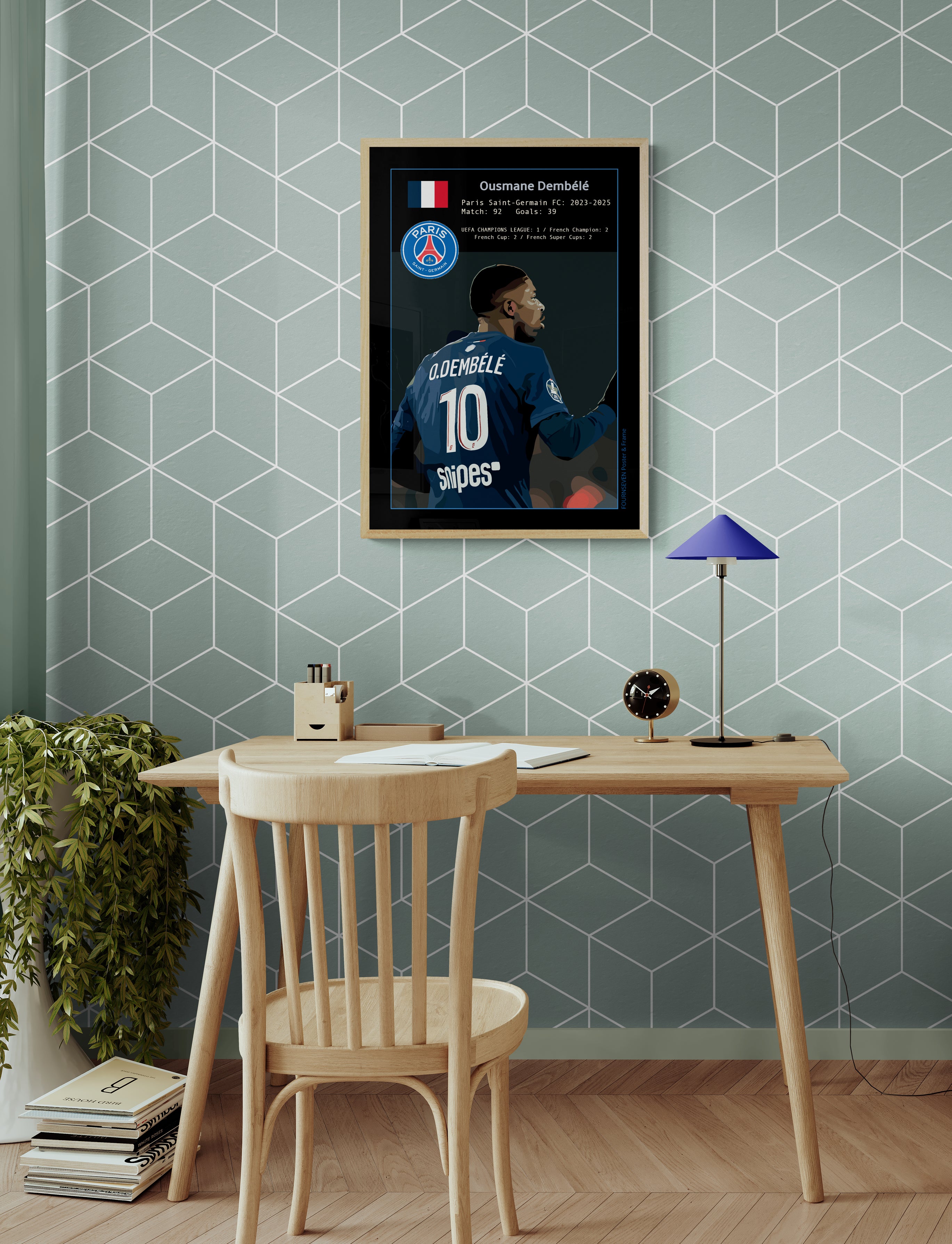 Ousmane Dembele graphic poster. 
