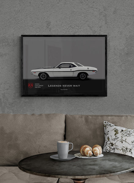 Dodge Challenger 1969-1974 graphic poster. – FOURNSEVEN