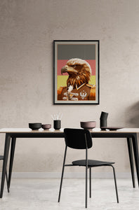 Deutsch Eagle portrait poster. 