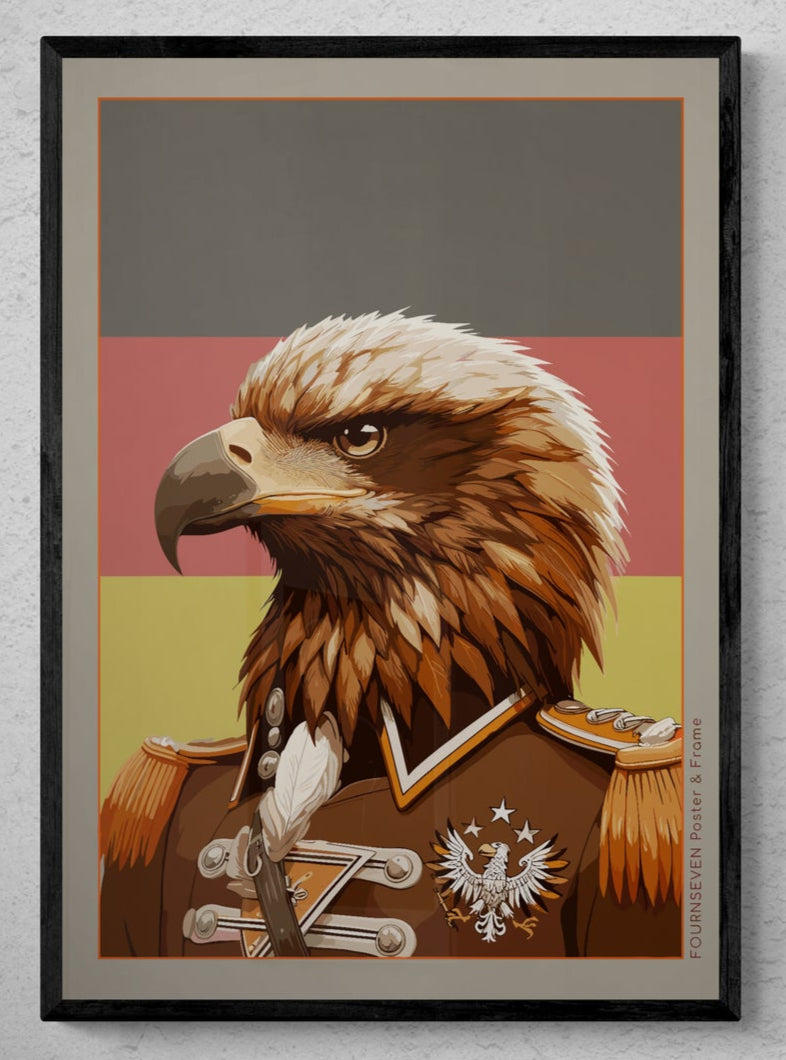Deutsch Eagle portrait poster. 