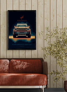 Ford Bronco Raptor graphic poster. 