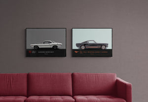 Ford Mustang GT350R 1966-1968 graphic poster.