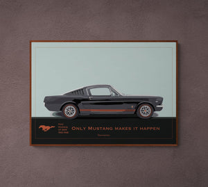 Ford Mustang GT350R 1966-1968 graphic poster.