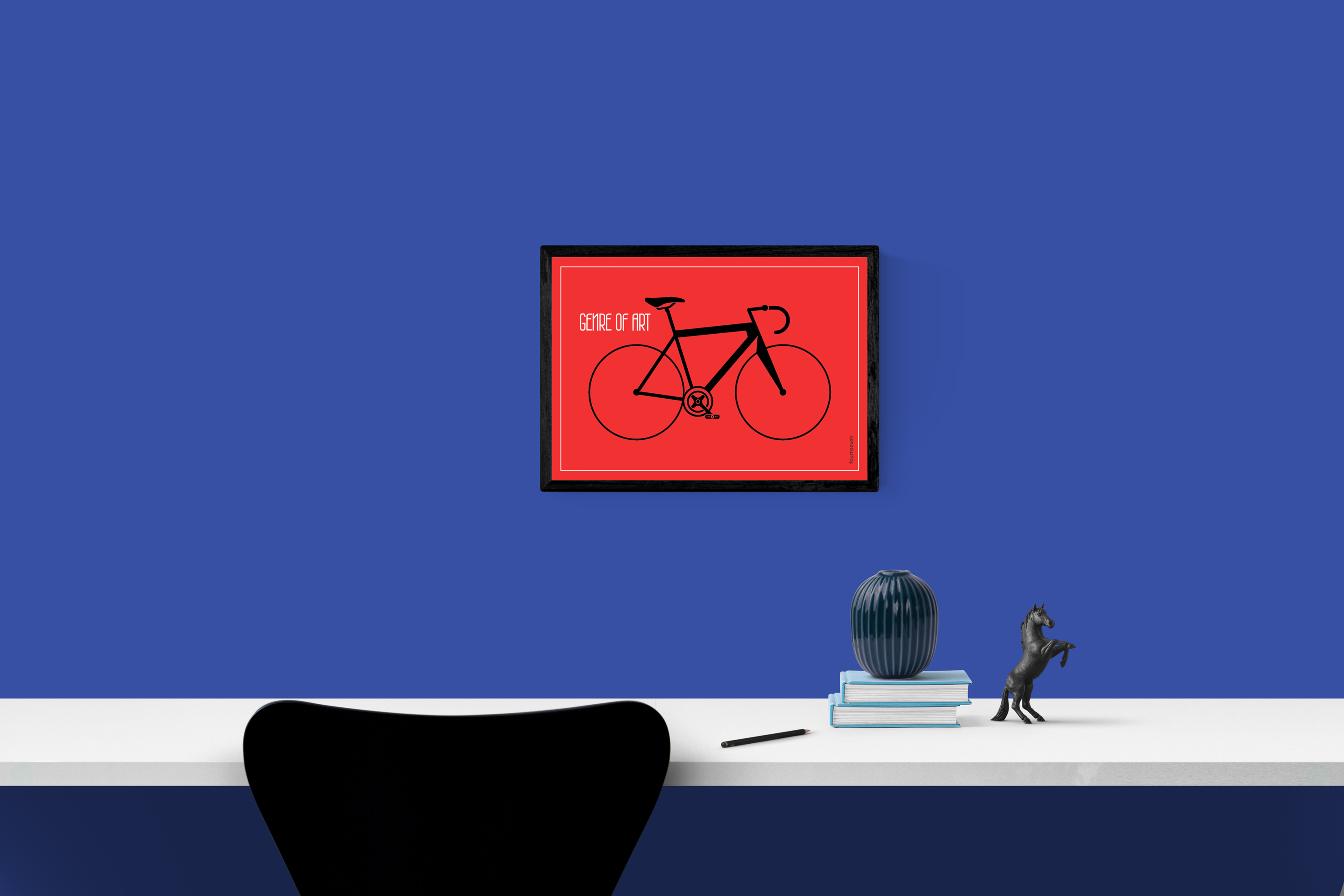 "Genre of art" bicycle sport theme poster. 