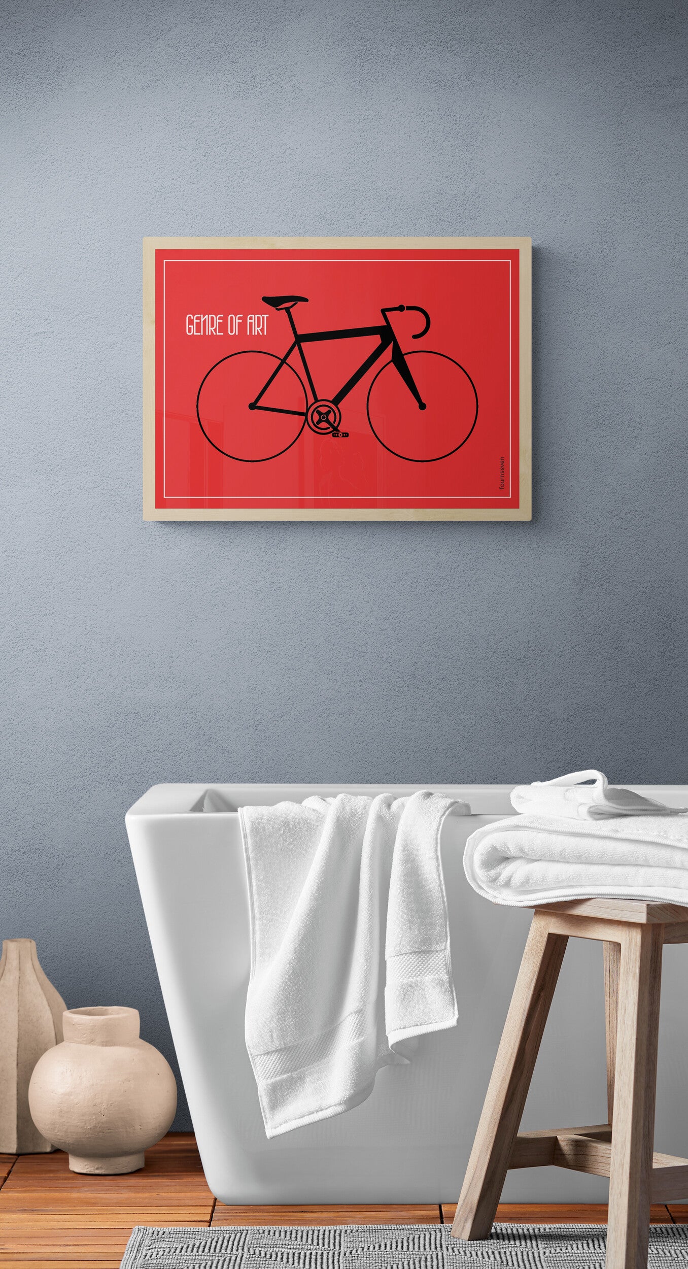 "Genre of art" bicycle sport theme poster. 