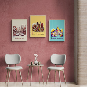 HAVANA digital abstract artwork poster.