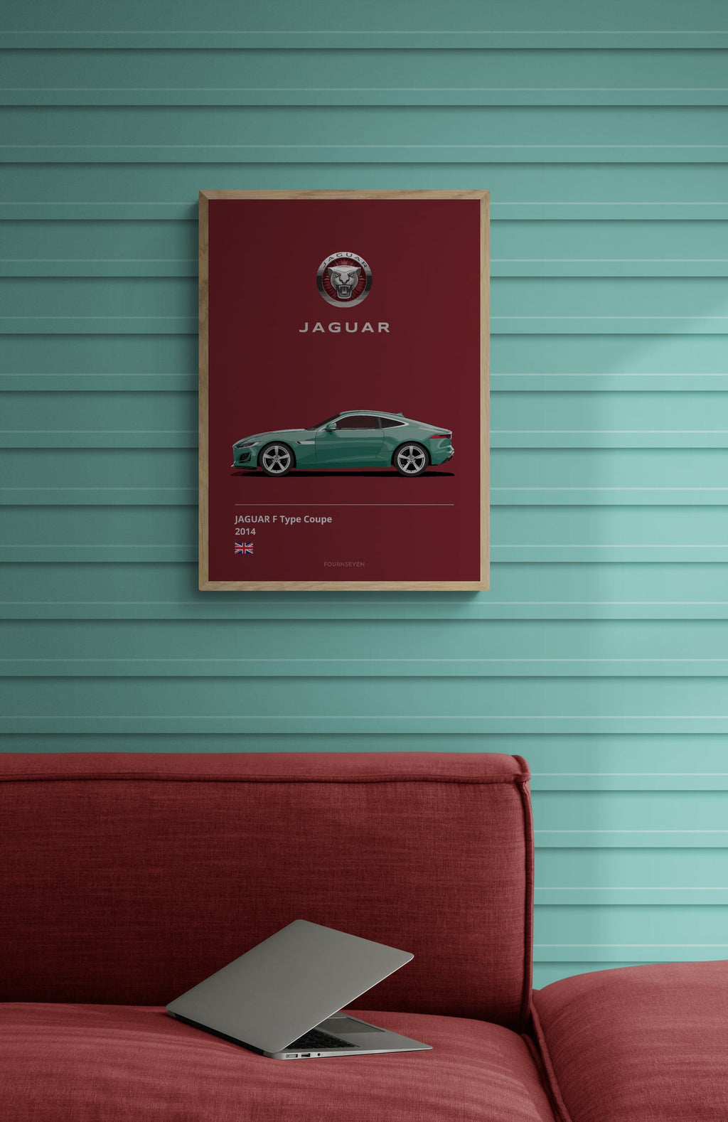 Jaguar F Type 2014 graphic poster. 