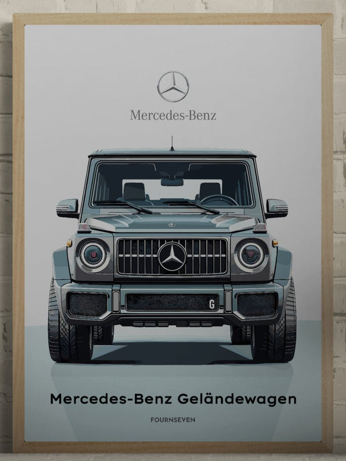 Mercedes-Benz Geländewagen graphic poster.