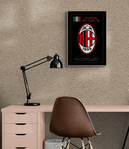 AC Milan. Milan Football Club poster.