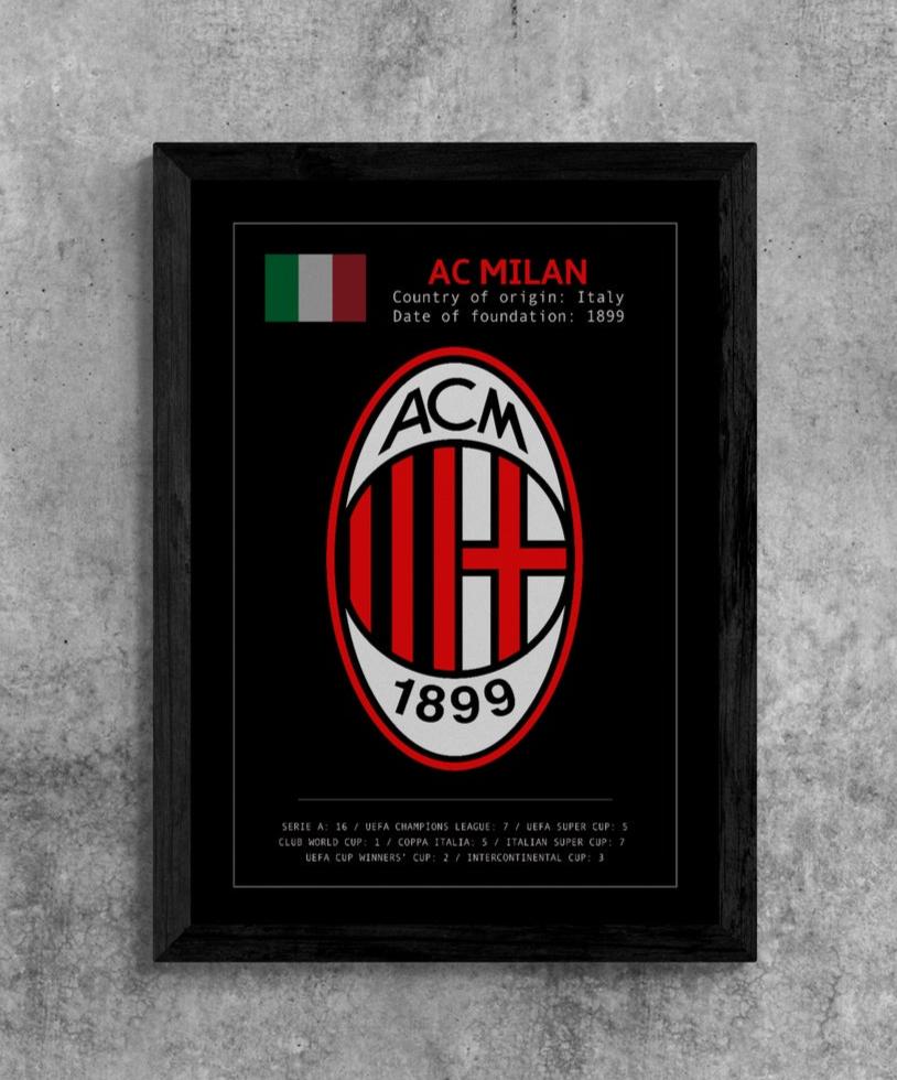 AC Milan. Milan Football Club poster.