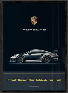 Porsche 911 GT 2 graphic poster.