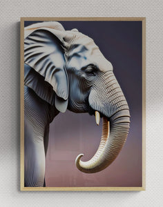 Think again elephant portrait poster
