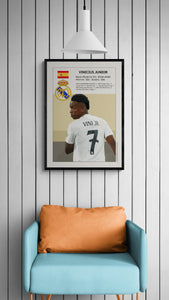 Vinicius Junior graphic poster. 