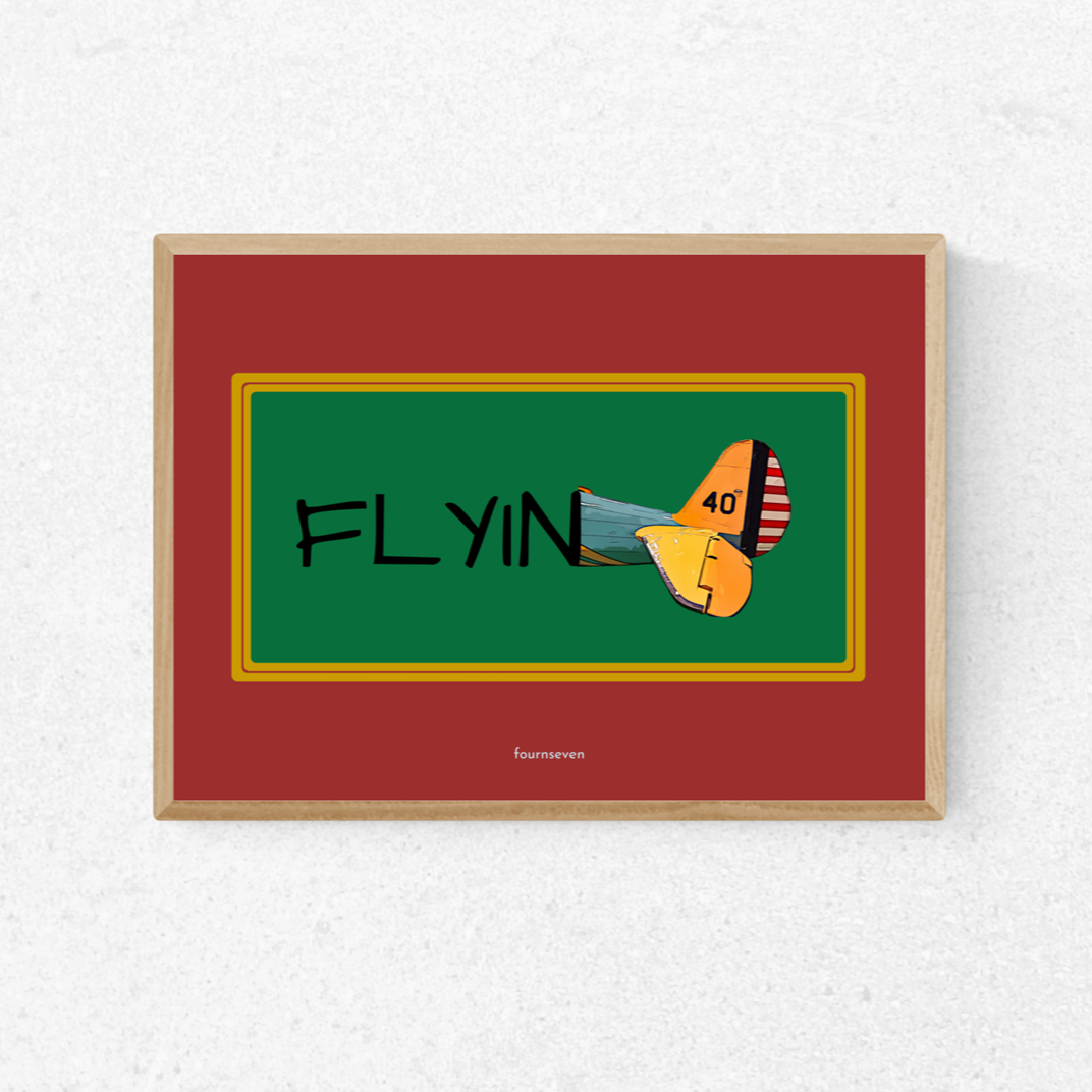 FLYING. Vintage plane poster.