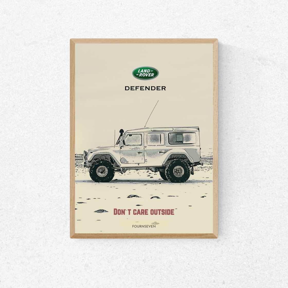 Land Rover Defender poster.