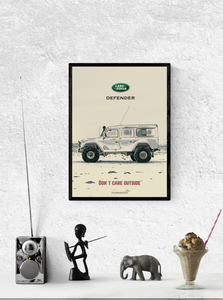 Land Rover Defender poster.