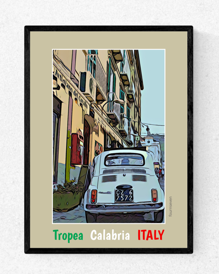 TROPEA, CALABRIA.  Travel poster