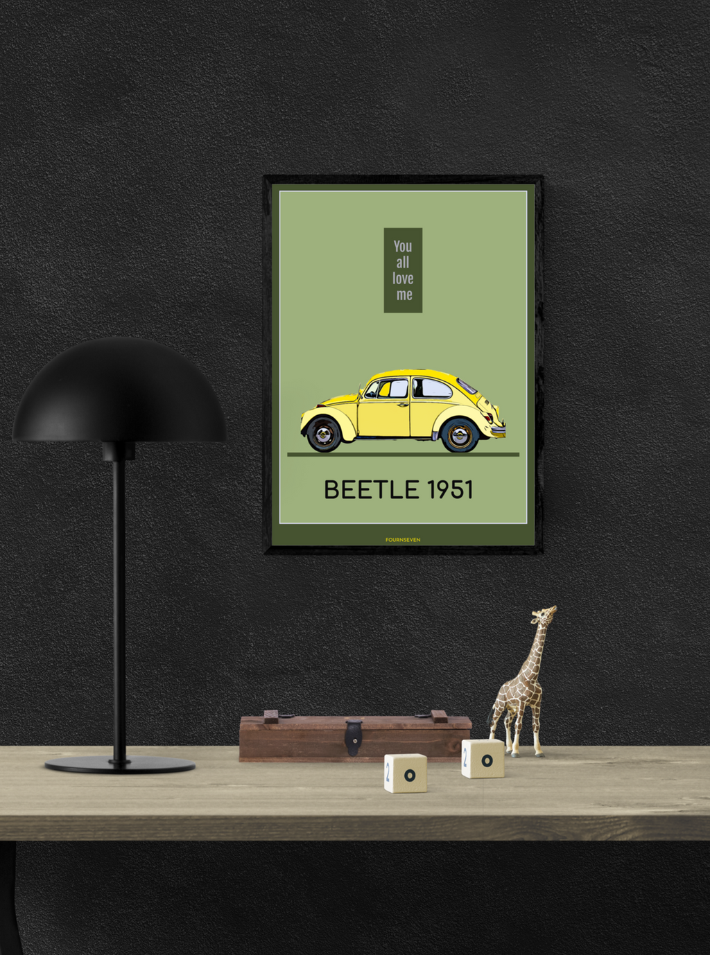 BEETLE 1951. Vintage Beetle poster.