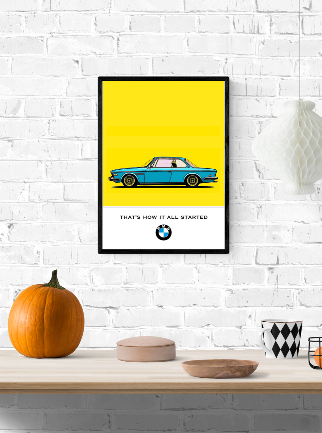 THAT`S HOW IT ALL STARTED. Classic BMW poster.
