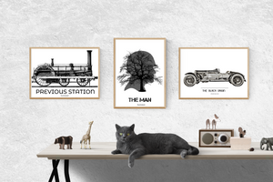THE BLACK ORIGIN. Classic car poster.